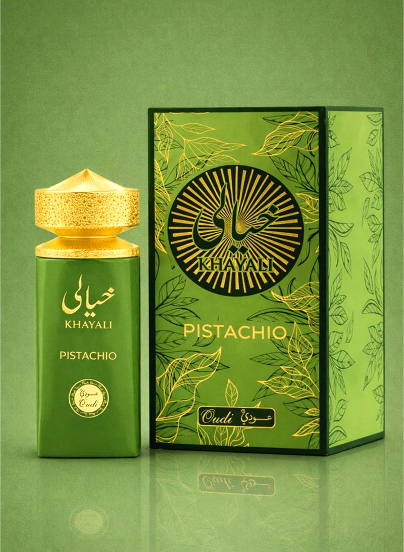 OUDI Luxury Unisex Eau De Parfum Oudi Khayali Pistachio 100ml | Long Lasting Perfume with Pistachio, Sweet Vanilla, Powdery & Woody Notes | Best Pistachio Perfume for Men & Women - Image 3